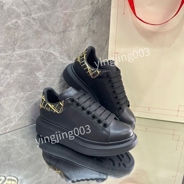 

2023 luxury designer sneakers vintage casual shoes men women trainers leather reflective sneaker shoe, Black