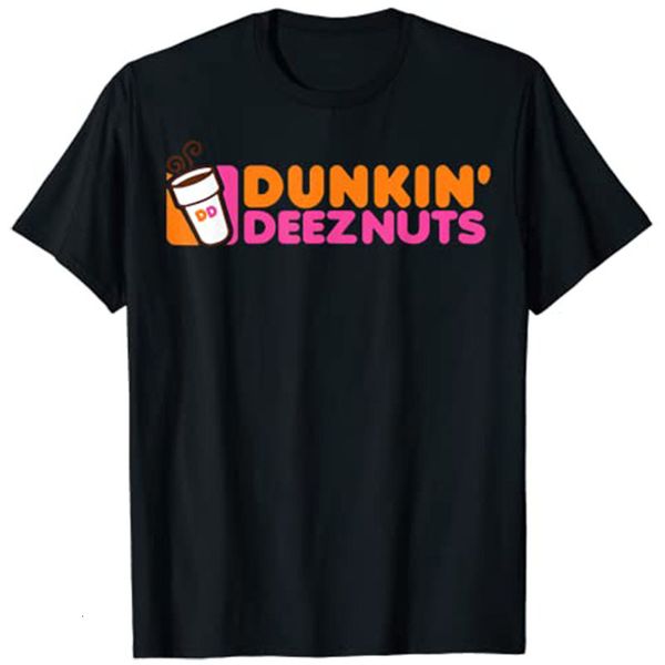 

women's t-shirt dunkin' deez nuts - dunkin deeznuts t-shirt aesthetic clothes graphic tee shirts 230325, White