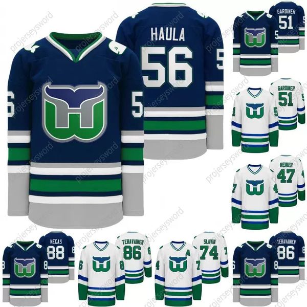 

hartford heritage 2020 whalers night hockey jersey erik haula van riemsdyk jaccob slavin teuvo teravainen martin necas lucas wallmark jersey, Black;red