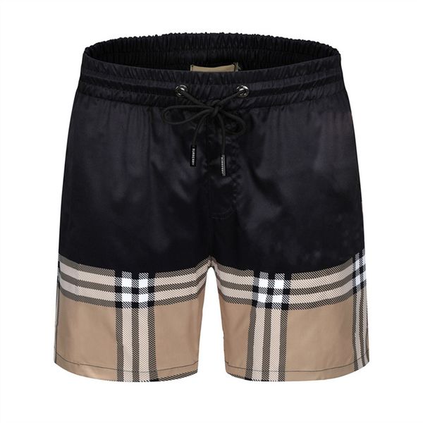 

fashion designer waterproof fabric wholesale summer men's shorts clothing swimwear nylon beach pants swimming board classic plaid print, White;black