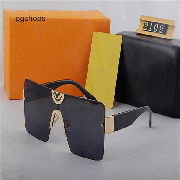 

2102 design sunglasses for women popular fashion sunglasses uv protection big connection lens frameless come with pack2198, White;black