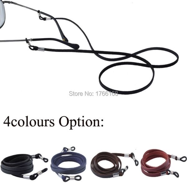 

eyeglasses chains wholesale 20pcs leather eyeglass cord adjustable end glasses holder width 3.5mm leather glasses neck strap string rope ban