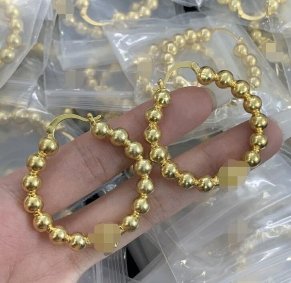 

designer jewelry copper bead hoop earrings women's ear studs banshee medusa head portrait embellishment earring new designed hmer26 --0, Golden;silver