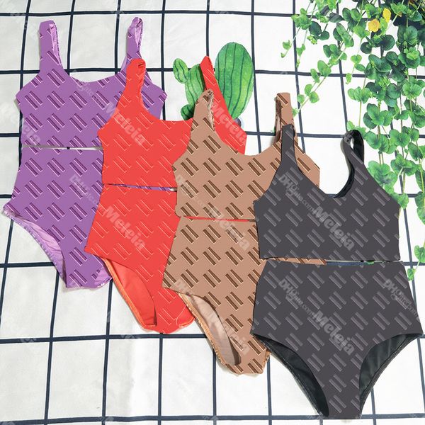 

high waist swimwear 4 colors beach bikinis designer swimsuit with letter fashion print women swimming wear, Black