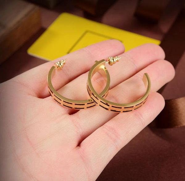 

gold dangle hoop earrings designers fashion luxury stud earring7168894, Silver