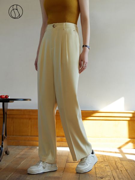 

women's pants s dushu suit straight wide leg trouser 2023 spring long pant office lady bottom loose for 230325, Black;white