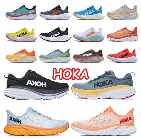 

hoka one bondi clifton 8 running shoes 2023 designer carbon x2 shock absorption sneakers platform athletic highway runners outdoor luxury tr