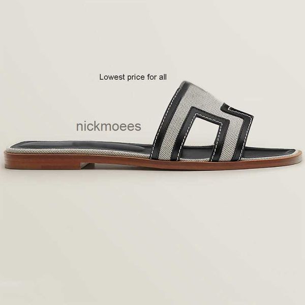 

women oran slippers designer sandals oversize summer genuine leather flat flip flop crocodile skin slides beach sandal luxury party wedding, Black