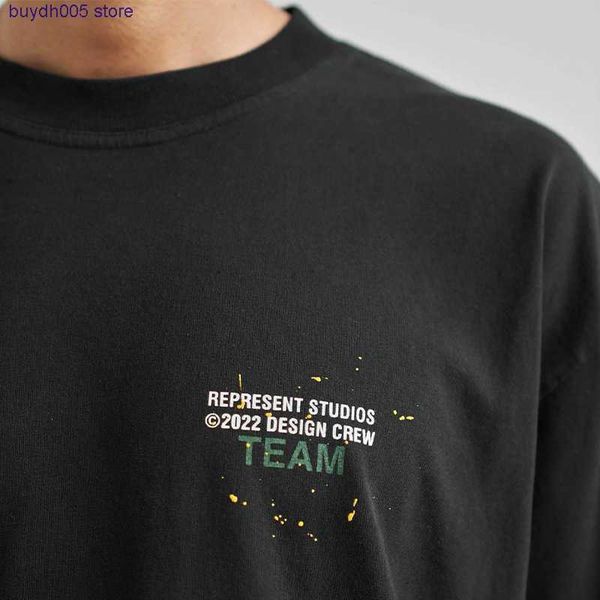 

ifje 2023 new men's and women's t shirt fashion design brand present black friday exclusive letter couple loose high street short, White;black