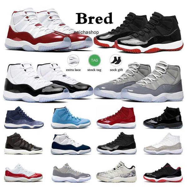 

cherry 11 men women basketball shoes 11s mens sneakers cool grey concord 45 bred win like 25th anniversary bright citrus men women sports tr, Black