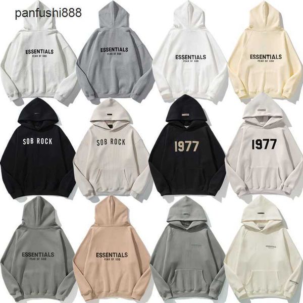 

casual sweater fos fear god essen suede sweater women's hooded couple fashion men's high street hoodie, Black