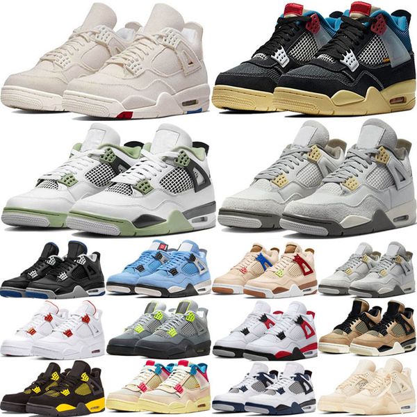 

jumpman 4 basketball shoes 4s retro military black cat university blue fire red thunder sail white oreo pure money dark mocha bred sports me