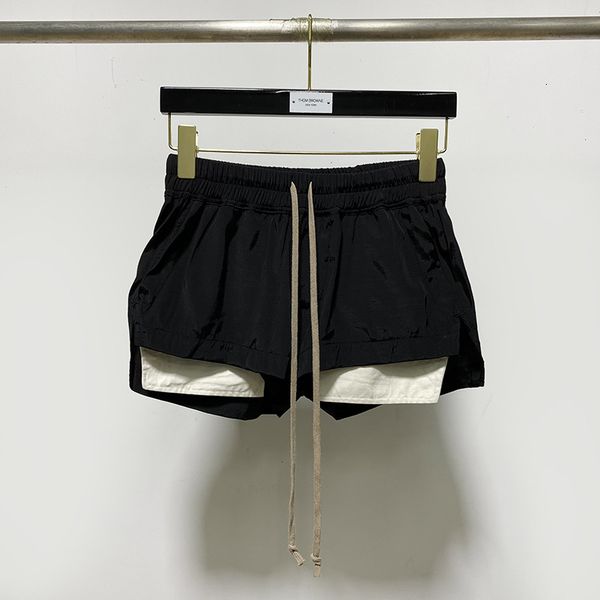 

women's shorts ss rick women's pants patchwork women's summer shorts elastic waist techwear pants for women streetwear woman, White;black