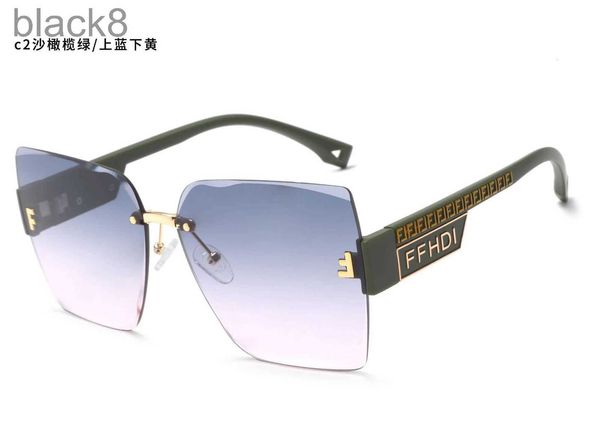 

sunglasses designer spring 2023 fashion new face shaping frameless 823q, White;black