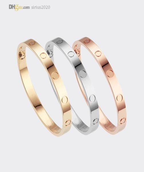 

carti love bracelets mens bangle designer bracelet for women luxury jewelry titanium steel goldplated never fade not allergic gol3722201, Black