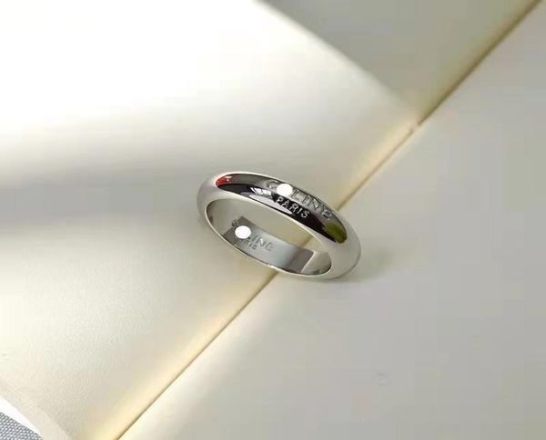 

luxurys designers c bracelet fashion men039s women039s titanium steel engraved letter pattern couple jewelry narrow ring siz9917441, Silver