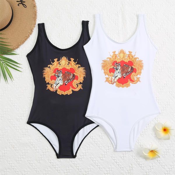 

fruit pattern one piece swimsuit, v neck halter neck backless tummy control high cut bathing suit, women's swimwear & clothing, White;black