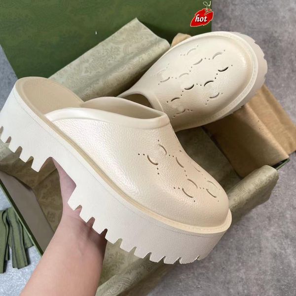 

designer slippers women platform perforated g sandals shoes foam sandal beach slides woman slipper11 ypc, Black