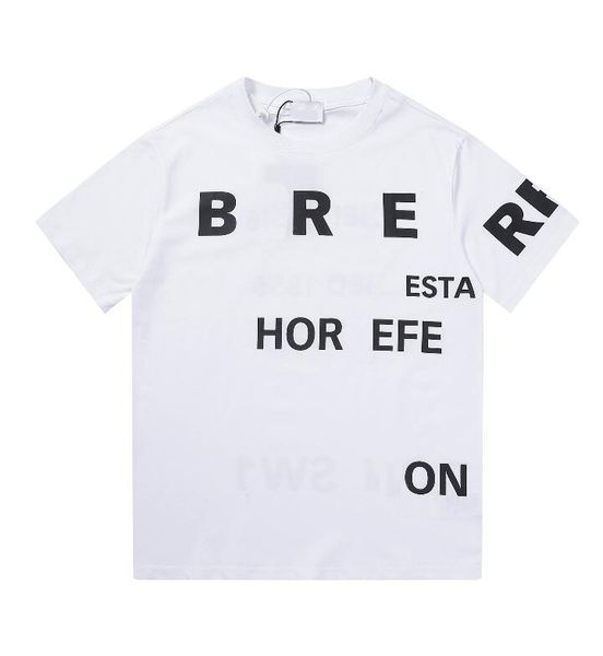 

famous mens t shirt letter print round neck cotton short sleeve black white fashion men women tees, White;black
