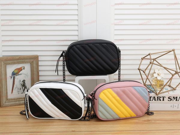 

chain black messenger bag zebra color wallet color purse designer diagonal bags travel camera pack luxury lady's fashion bag money pouc
