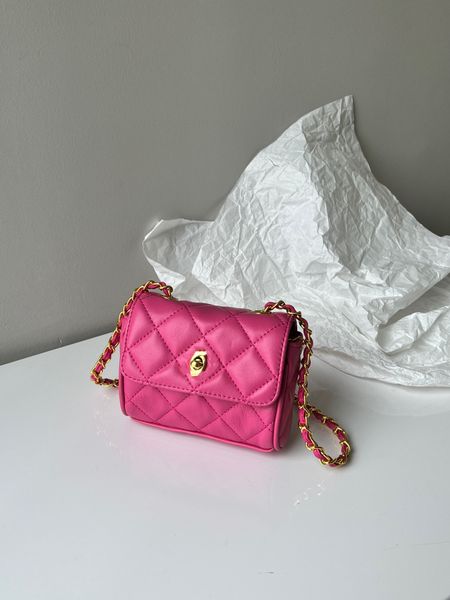 

7a luxury mini shoulder bag women diamond checker sheepskin flap designer fashion new style 15cm