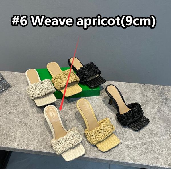 Flat slides Lido Sandals Womens women knit slippers square mules Ladies Wedding high heels Dress Shoes