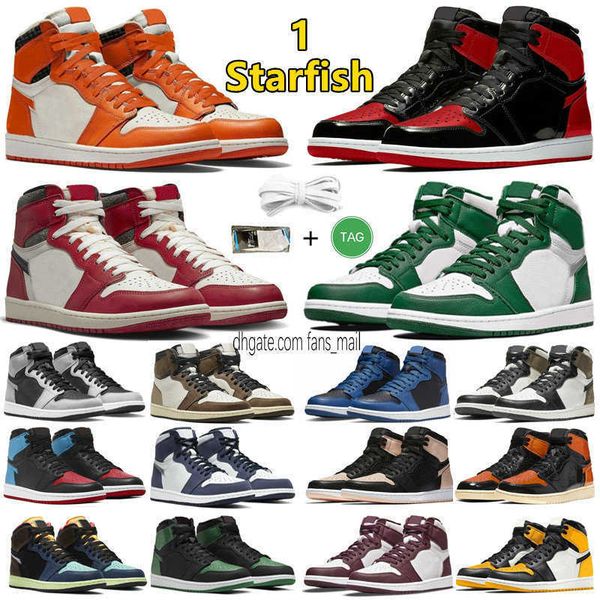 

jumpman 1 1s mens basketball shoes bred patent unc toe starfish chicago lost found reimagined true university blue dark mocha men womens spo