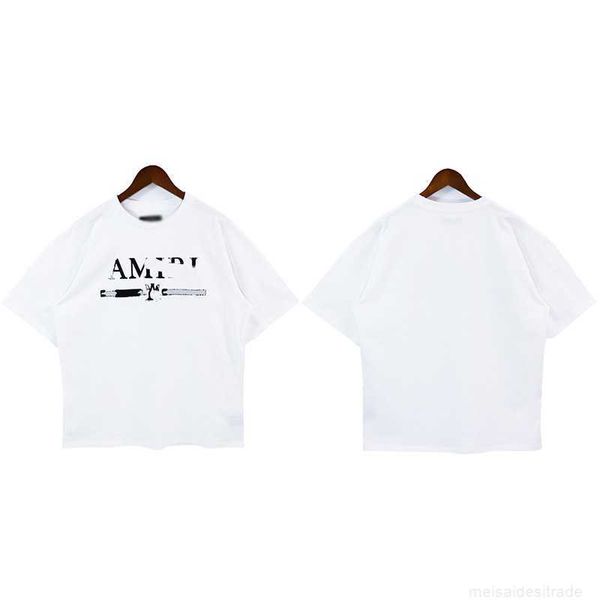 

designer fashion maker mairi high street fashion flocking print elastic short sleeve men's tshirt8jr1, White