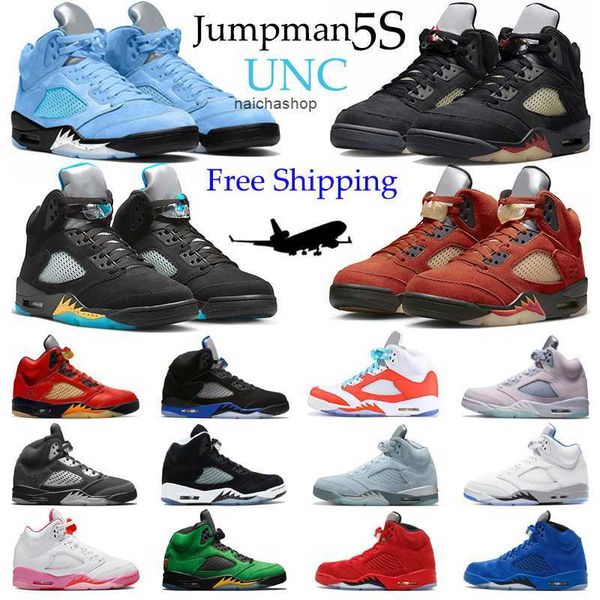 

jumpman 5 5s men basketball shoes unc concord easter oregon ducks blue suede alternate grape anthracite mens trainers sneakers sports size 4