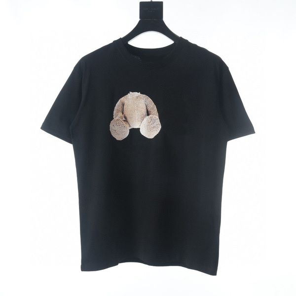 

men's plus tees & polos round neck embroidered and printed polar style summer wear with street pure cotton 12ff, Black;brown