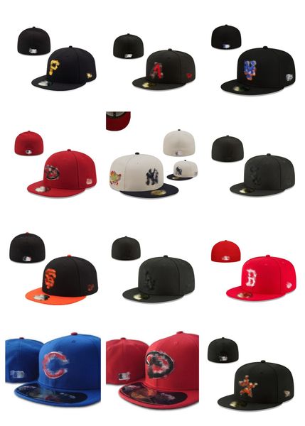 

mix order designer fitted hats snapbacks hat adjustable baskball football embroidery caps all team logo cotton letters solid outdoor sports, Black;white