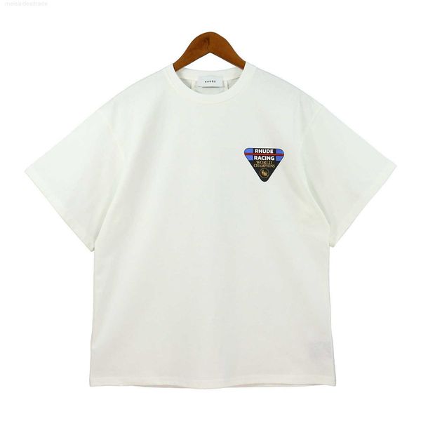 

designer oversize plus cloth rhude early new printed shortsleeved tshirt for men and women2z2a, White