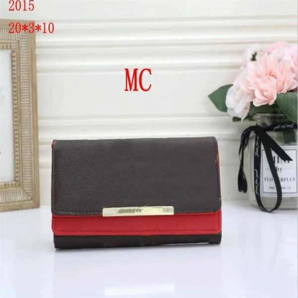 

red handbags wallet women's flip zipper bag female flower wallets purse fashion card holder pocket long women pures with box297c, Red;black