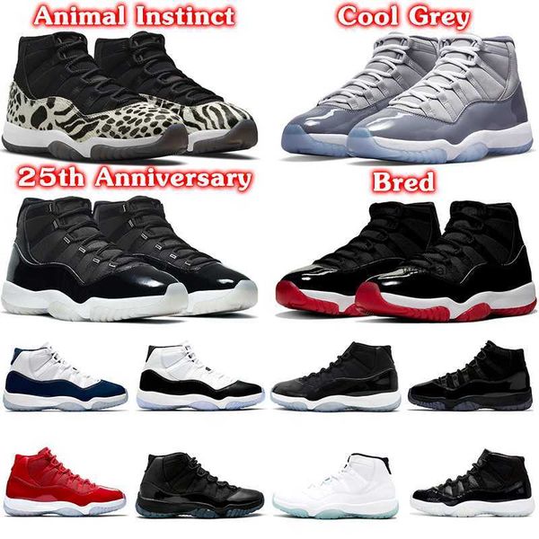 

jumpman 11s basketball shoes for men women 11 cool grey animal instinct 25th anniversary bred cap and gown concord blue mens trainers sports