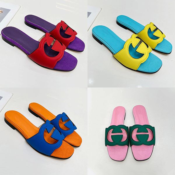 

new summer house slippers for women indoor and outdoor designer flip flops leather slides flats foam sandals style size 12, Black