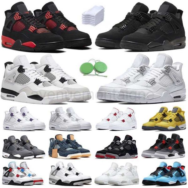 

designer shoes 4 4s men women basketball shoes sneaker military black cat sail white oreo cement red thunder unc blue lightning infrared roy