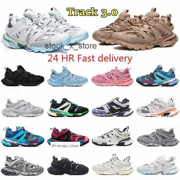 

2022 casual shoes track 3 3.0 men women designer luxury brand triple white black sneakers tess.s. gomma leather trainer nylon printed