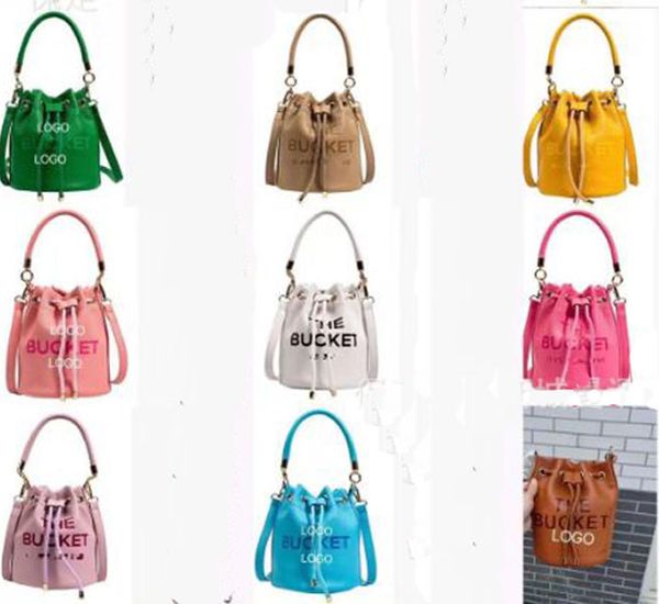 

wallets marc bucket bags new style womens the tote buckets handbag luxury pull closure drawstring with shoulder strap designer clutch satche, Red;black