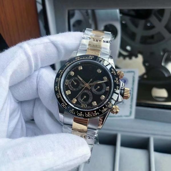 

with original box high-quality luxury mens watches 116500ln watch montre de luxe automatic wristwatches steel ring bezel 316l adustable fold, Slivery;brown