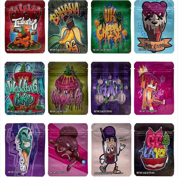 

empty mylar bag bear cream gelato gmo packing bags packaging edibles package for resealable candy storage cheese banana wedding ca232w