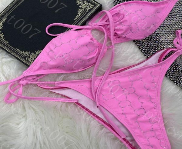 

diamond bikini womens swimsuit suit letter print womens thong swimwear outdoor swim ladies bikinis two piece7218730