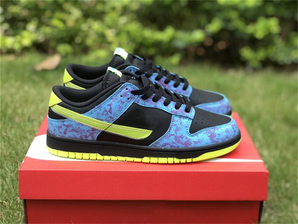 

2023 release authentic shoes dunks low gs acid wash multi-color/volt-black-baltic blue dv1694-900 men women sports sneakers with original bo, White;red