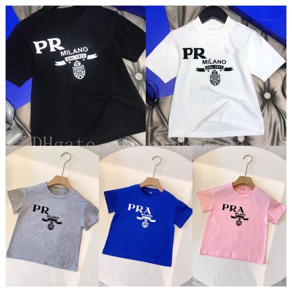 

summer kid t shirts designer tees casual boys girls loose tees with letters youth tshirts print short sleeves sell luxury baby childrens t s, Blue