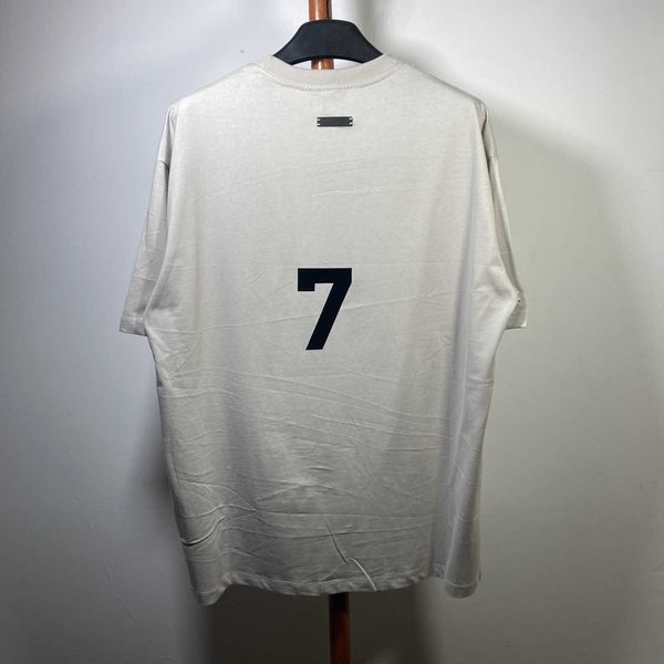 

fog t shirt mens essentialls designer tees ess women tshirts fg quality flocking print cotton high loose enlarged short sleeve, White;black