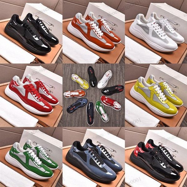 

high casual shoes america cup xl for men women patent leather sneakers flat trainers leather nylon black mesh lace-up low outdoor runner tra