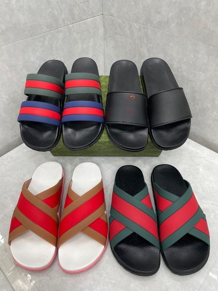 

2023 summer new arrival couple slippers, women's fashion slipper soft and comfortable rubber material for summer designer rubber materi, Black