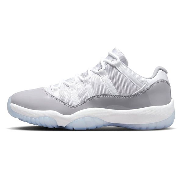 

air jordan 11 low cement grey authentic basketball shoes casual av2187-140 white/university blue-cement grey 2023 with original box, Black