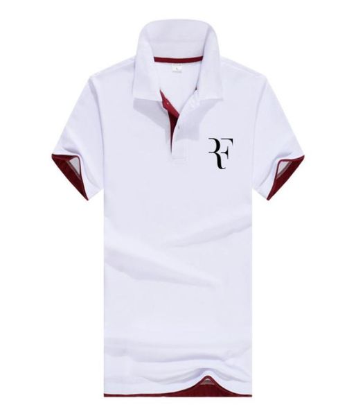

new roger federer arrival polo shirts men spring summer 13 colors fashion casual short sleeve sh1907185534645, White;black
