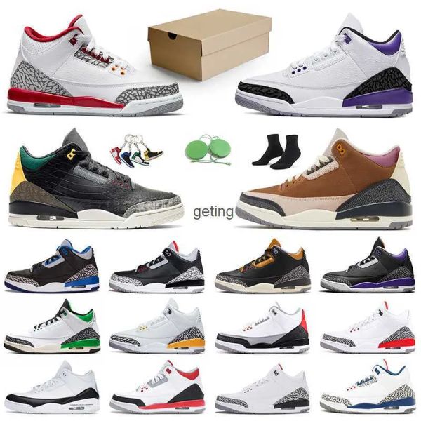 

3 withneapolitan 3s men women j3 basketball shoes trainers sports sneakers jumpman dark iris court purple rust pink se unite