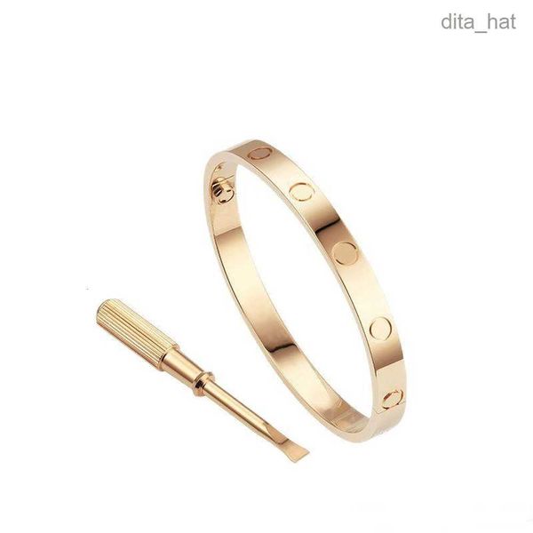 

love screw bracelet designer bracelets luxury jewelry women bangle classic 5.0 titanium steel alloy gold-plated craft colors gold silver ros, Black